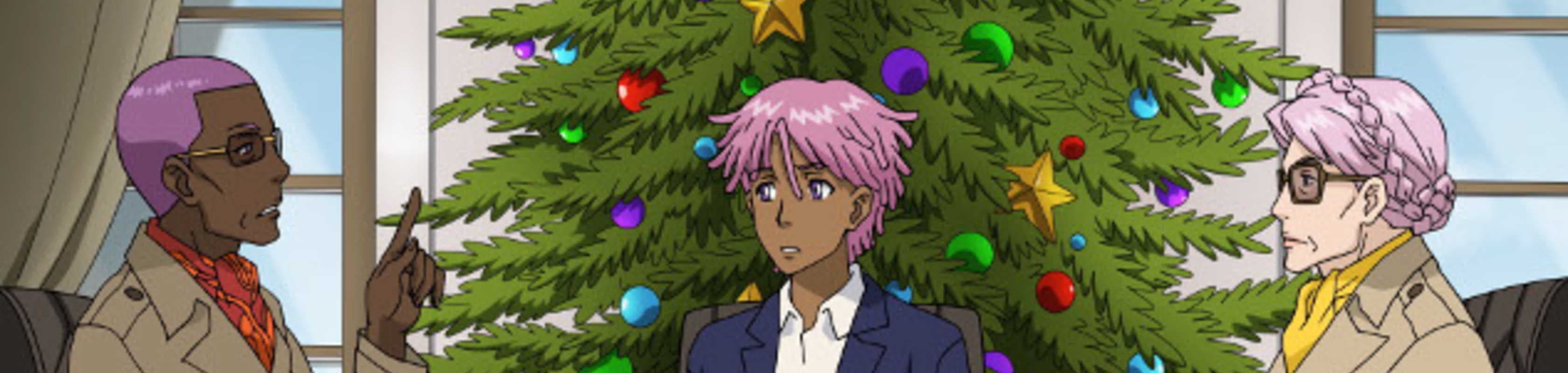 Neo Yokio: Pink Christmas banner