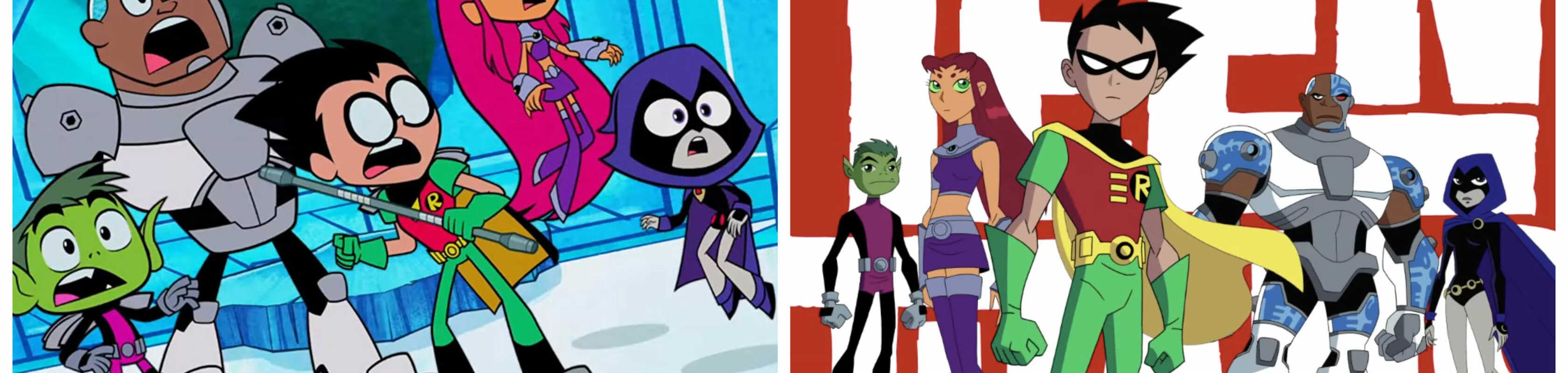 Teen Titans Go! vs. Teen Titans banner
